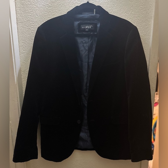 Black Rivet Suits & Blazers Mens Black Velvet Black River Blazer L
